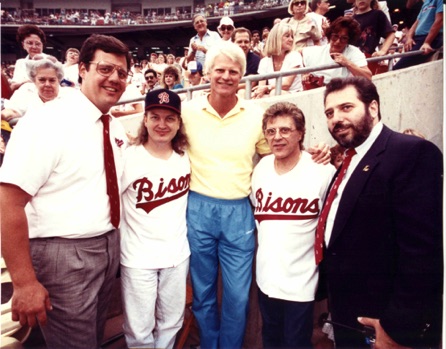Frankie and I suiting up with
Dodger pitching great...
JERRY REUSS Frankie and I suiting up with
Dodger pitching great...
JERRY REUSS